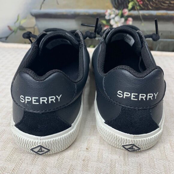 Sperry Top-Sider Womens Size 8 Black & White Memory Foam Casual Sneakers - Picture 3 of 7